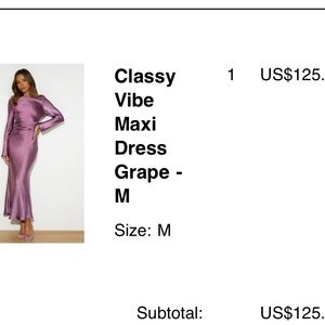 Hello Molly grape dress size M brand new